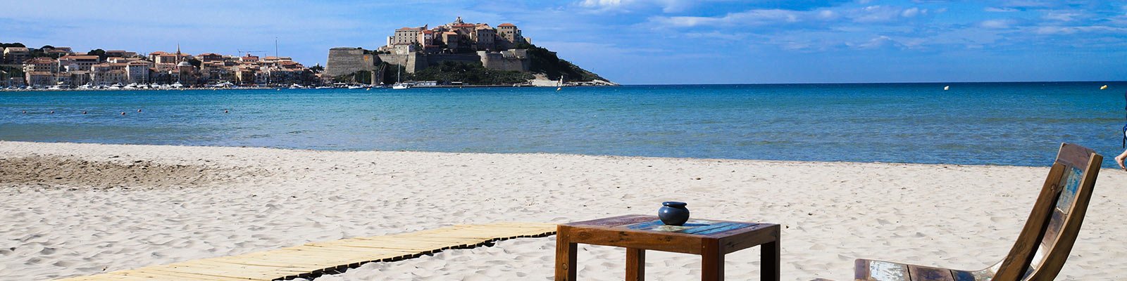 Beaches Of Calvi In Haute Corse Near The Campsite Les Castors