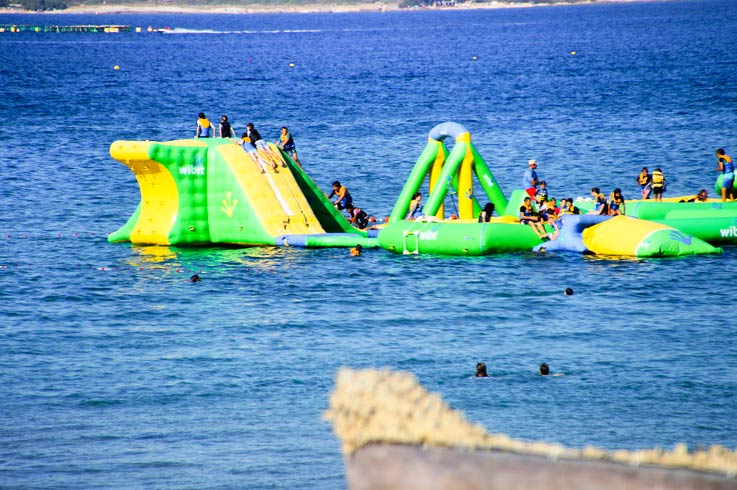 activity on the sea near camping 