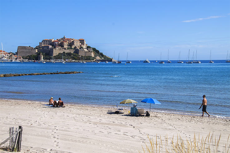 Corsica campsite located on the beach