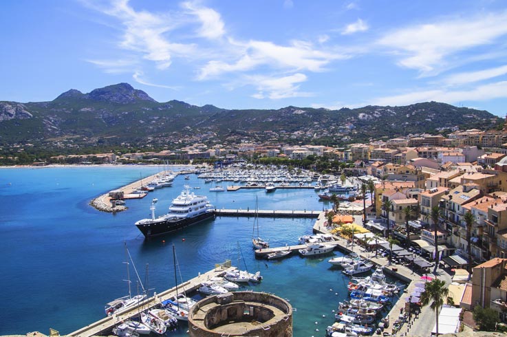 ferry in Calvi near campsite Corsica